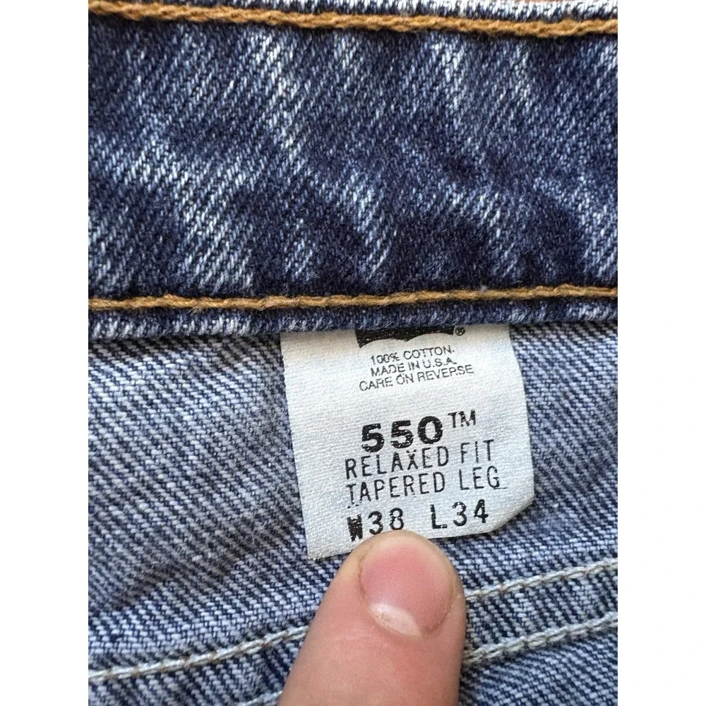 Vintage Levis 550 Jeans Men's 38 x 34  Blue Relaxed Fit Y2K 90s Grunge